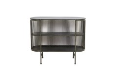 CURVED CONSOLE SHELF BLACK METAL 100 